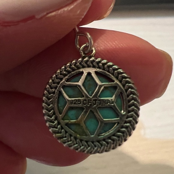 On hold 🦅 Sterling Silver Turquoise Dainty Drop Earrings - Picture 2 of 2